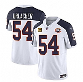 Men & Women & Youth Chicago Bears #54 Brian Urlacher White Navy 2023 F.U.S.E. With 4-star C PatchThrowback Limited Jersey,baseball caps,new era cap wholesale,wholesale hats